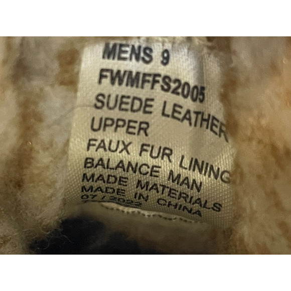 Magellan Slipper Mens 9 Moccasin Brown Suede Leather Fur Lined Comfort Casual - Picture 14 of 14